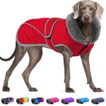 Casaco de inverno para cães Dogcheer Christmas impermeável para cães vermelho Casaco de inverno para cães Dogcheer Christmas impermeável para cães vermelho