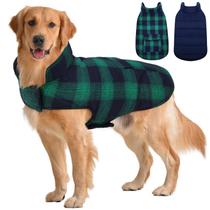 Casaco de inverno para cães Kuoser Jaqueta reversível verde quente XL