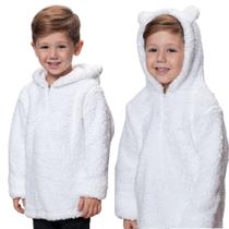 Casaco De Inverno Pelinho Para Bebê C/ Capuz Teddy Unisex Casaco De Inverno Pelinho Para Bebê C/ Capuz Teddy Unisex