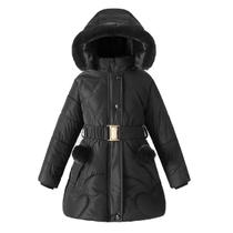 Casaco de inverno Podgina Girls Puffer Jacket tamanho 6-7 poliéster