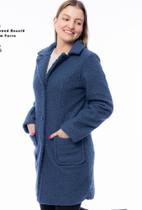 Casaco de inverno sete oitavos com botões