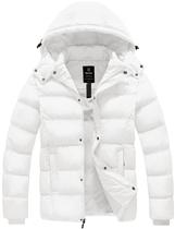 Casaco de inverno Wantdo, casaco acolchoado masculino, branco reciclado