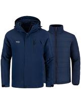 Casaco de inverno wantdo, casaco de neve impermeável masculino Navy M