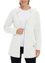 Casaco de Lã BALEAF com Capuz Longo e Zíper - Feminino - Modelo Gardenia L Casaco de Lã BALEAF com Capuz Longo e Zíper - Feminino - Modelo Gardenia L