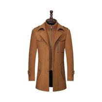 Casaco De Lã Masculino Para Outono E Inverno, Estiloso E De Alta Qualidade Para Homens De Meia-Idade