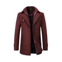 Casaco De Lã Masculino Para Outono E Inverno, Estiloso E De Alta Qualidade Para Homens De Meia-Idade