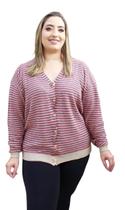 Casaco De Lã Plus Size Com Botôes Quentinho Casaco De Lã Plus Size Com Botôes Quentinho