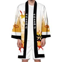 Casaco de lã quimono Seidarise Demon Slayer Haori para homem