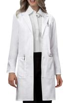 Casaco de laboratório VOGRYE Professional Unissex de manga comprida branco Casaco de laboratório VOGRYE Professional Unissex de manga comprida branco