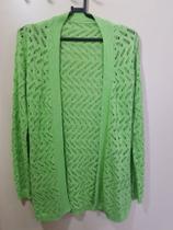 Casaco de linha vazado