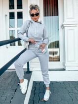 Casaco de Moletom com Touca Mescla