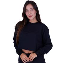 Casaco de Moletom Feminino Blusa de Inverno Manga Longa Moletinho -c9 CASACO SAMANTHA