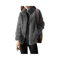 Casaco de Pele Sintética Feminino Plus Size - Quentinho para Outono/Inverno