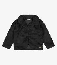 Casaco de Pelo Stripe Trick Nick Preto