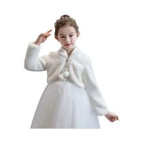 Casaco De Pelúcia Branca Para Meninas, Elegante, Estilo Xale, Capa De Princesa Para Festa De