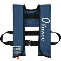 Casaco de PVC inflável automático para adultos Olinwee azul marinho