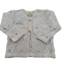 Casaco de Tricô Sofia Trabalhado Off White Casaco de Tricô Sofia Trabalhado Off White