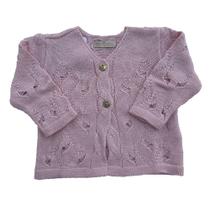 Casaco de Tricô Sofia Trabalhado Rosa Claro Casaco de Tricô Sofia Trabalhado Rosa Claro