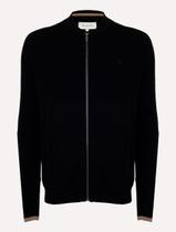 Casaco Dudalina Masculino Tricot Bomber Raglan Textura Preto Casaco Dudalina Masculino Tricot Bomber Raglan Textura Preto