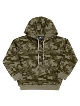 Casaco em Moletom Peluciado Com Capuz Camuflado - Biogás