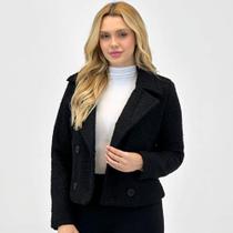 Casaco Facinelli Curto em Ted Feminino Casaco Facinelli Curto em Ted Feminino