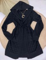 Casaco Feminina De Frio Tricot Kimono Cardigan Casaco Capuz Lã Casaco Feminina De Frio Tricot Kimono Cardigan Casaco Capuz Lã
