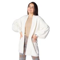 Casaco Feminino Biamar com Mangas Amplas Branco