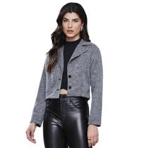 Casaco Feminino Cropped Tweed Sawary Fashion Casaco Feminino Cropped Tweed Sawary Fashion