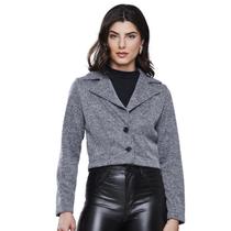 Casaco Feminino Cropped Tweed Sawary Fashion