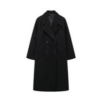 Casaco Feminino De Manga Longa Com Lapela Dupla, Estilo Solto E Macio, Outono, Estilo