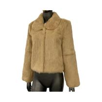 Casaco Feminino De Pele De Coelho Natural, Jaqueta De Couro Genuíno Para Outono/Inverno, Agasalho Casaco Feminino De Pele De Coelho Natural, Jaqueta De Couro Genuíno Para Outono/Inverno, Agasalho
