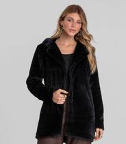 Casaco Feminino em Pelo Safira Dianna Preto
