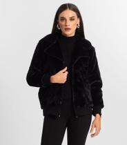 Casaco Feminino em Pelo Safira Endless Preto