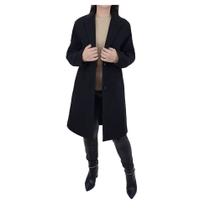 Casaco Feminino Facinelli By Mooncity Longo Preto - 610234 Casaco Feminino Facinelli By Mooncity Longo Preto - 610234