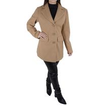 Casaco Feminino Facinelli By Mooncity Marrom Kaqui - 610259