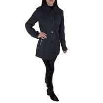 Casaco Feminino Facinelli By Mooncity Médio Cinza - 610248 Casaco Feminino Facinelli By Mooncity Médio Cinza - 610248