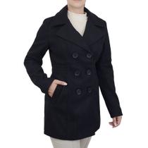 Casaco Feminino Facinelli By Mooncity Médio Preto - 610245 Casaco Feminino Facinelli By Mooncity Médio Preto - 610245