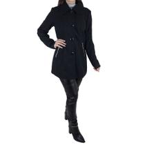 Casaco Feminino Facinelli By Mooncity Médio Preto - 610248 Casaco Feminino Facinelli By Mooncity Médio Preto - 610248