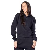 Casaco Feminino Feliny Cropped Texturizado Preto Casaco Feminino Feliny Cropped Texturizado Preto