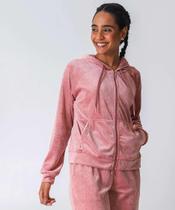 Casaco Feminino Fitness Plush Capuz Marisa Rosa-49207