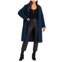 Casaco Feminino Gatos e Atos Teddy Longo Azul - G2188