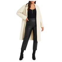 Casaco Feminino Gatos e Atos Teddy Longo Off White - G2188 Casaco Feminino Gatos e Atos Teddy Longo Off White - G2188