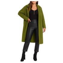 Casaco Feminino Gatos e Atos Teddy Longo Verde - G2188