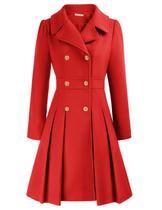 Casaco feminino GRACE KARIN vermelho trespassado