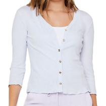 Casaco Feminino Infini Malha Canelada Branco - S23251