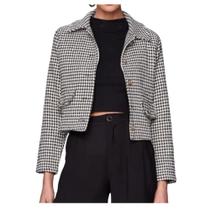 Casaco Feminino Lado Avesso Tweed Copenhagen Preto - L124503 Casaco Feminino Lado Avesso Tweed Copenhagen Preto - L124503