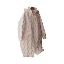 Casaco Feminino Longo Com Capuz De Plumas De Pato Branco, Jaqueta Puffer De Outono Inverno, Moda