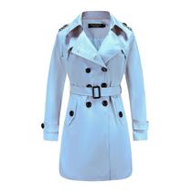 Casaco feminino NANJUN com lapela trespassada azul tamanho 14 Casaco feminino NANJUN com lapela trespassada azul tamanho 14