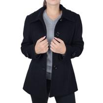 Casaco Feminino Peleteria Cordeiro Caban Lã Preto - 1002824 Casaco Feminino Peleteria Cordeiro Caban Lã Preto - 1002824