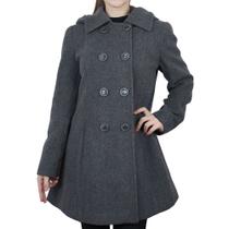 Casaco Feminino Peleteria Cordeiro Lã Capuz Removivel Cinza Mescla - 2617 Casaco Feminino Peleteria Cordeiro Lã Capuz Removivel Cinza Mescla - 2617